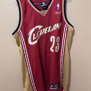 LeBron James - Medium - Reebok - Cleveland Cavaliers Red Basketball Jersey